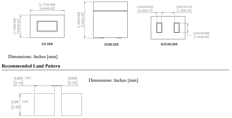 Mechanical Drawing - Abracon AVR-1M050305S47NLT Assembly Power Inductor